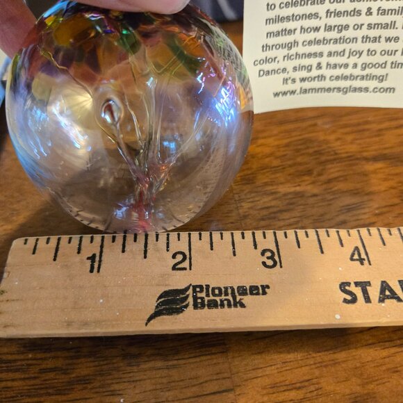 Hand Blown Glass Ornament - Tree of Celebration - Picture 7 of 9